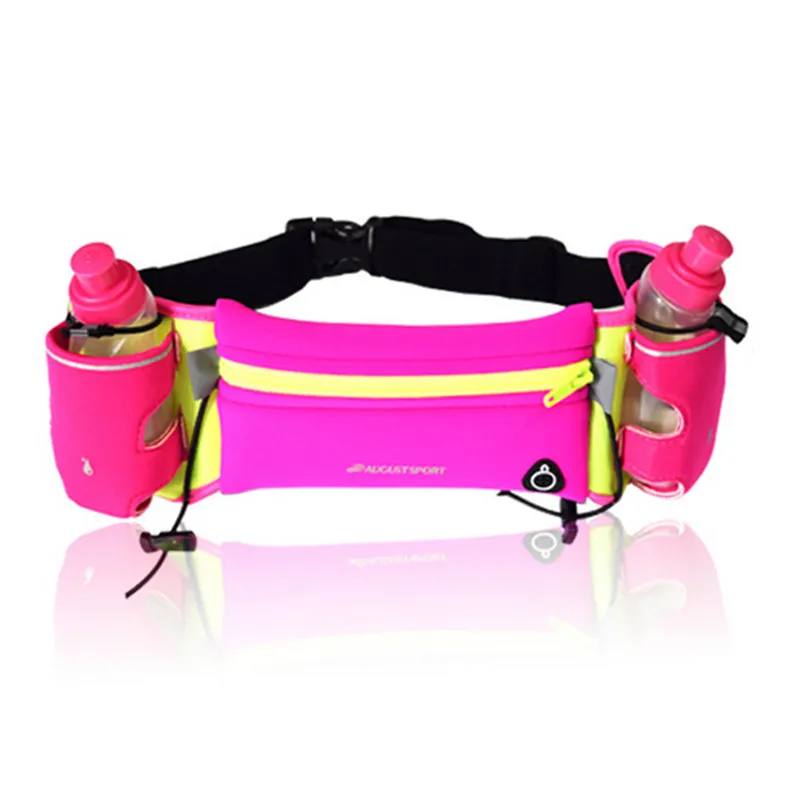 2016 Hiking Sport Waist Belt With 2 Bottles Fuel Gear Red Marathon