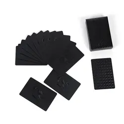 54 шт. водонепроницаемые пластиковые ПВХ игральные карты набор чистого цвета черный покер карты Наборы Классические Волшебные трюки