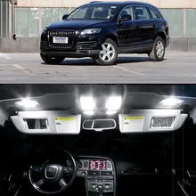 10 шт. светодиодные лампы для Audi Q7 купола Географические карты ствол бардачок огни Вышивка Крестом Пакет комплект автомобиля stying