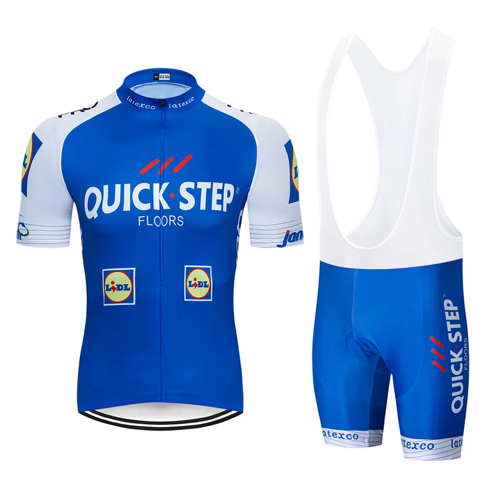 

New 2019 Quick Step Men Cycling Clothing Bike jersey Quick Dry outdoor Bike clothes summer team Cycling Jerseys bike shorts set