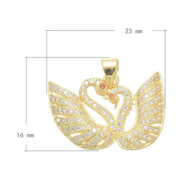 

New Fashion Animal Series 3 Color Micro Pave CZ Necklace Cute Elephant Pendant Zircon Birthday Gift Jewelery Making DIY