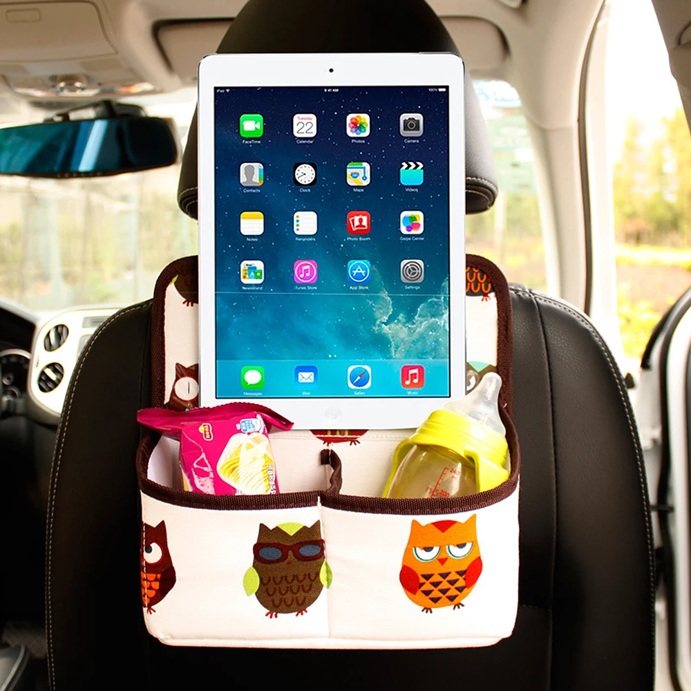 

Storage Bag Cartoon Car Back Seat Organizer Stowing Tidying Universal for Phone Ipad Portable Multi-function Car-styling