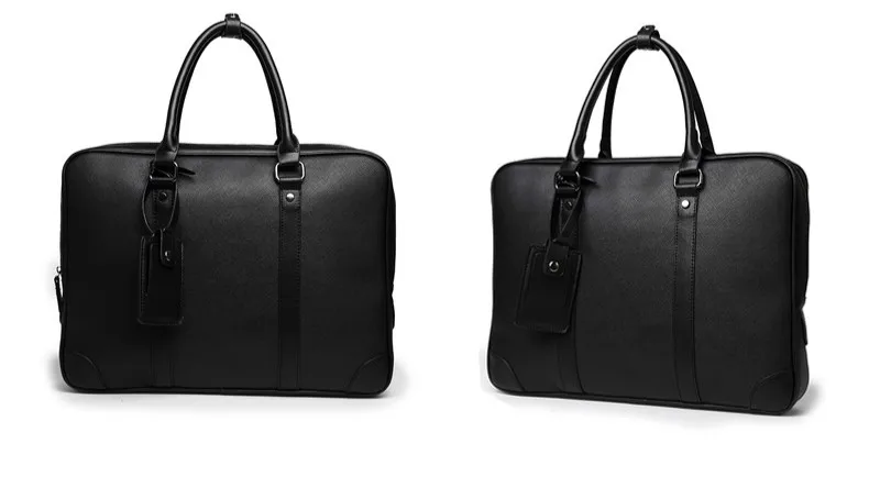 New Men's Handbag Fashion Business Briefcase Multifunctional High-end Portable PU Leather Bag Commuter OL Men's Computer Bag