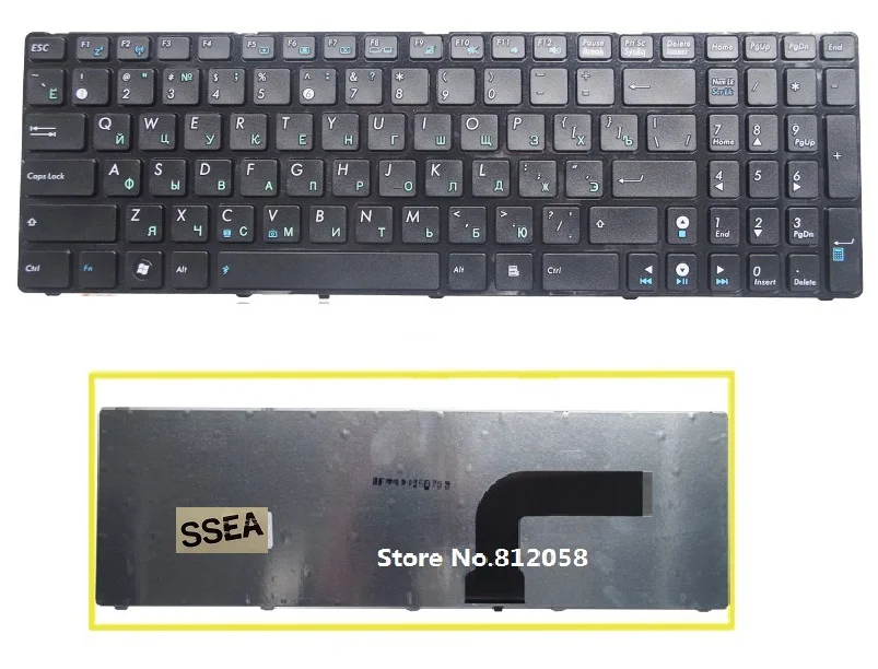 SSEA Новая русская клавиатура для ASUS N61 N50 N51 N60 X61S U50 G60 U53 K73 K73B K73E K73S k73sd k72 k72s Русская |