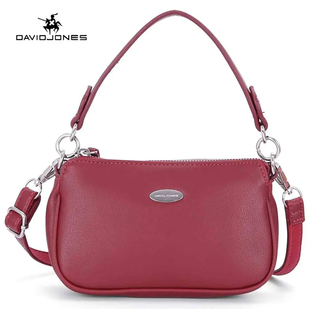 Женские сумки через плечо из искусственной кожи, женская сумка, маленькая Дамская однотонная сумка-мессенджер, брендовая сумка через плечо, Прямая поставка - Цвет: Красный