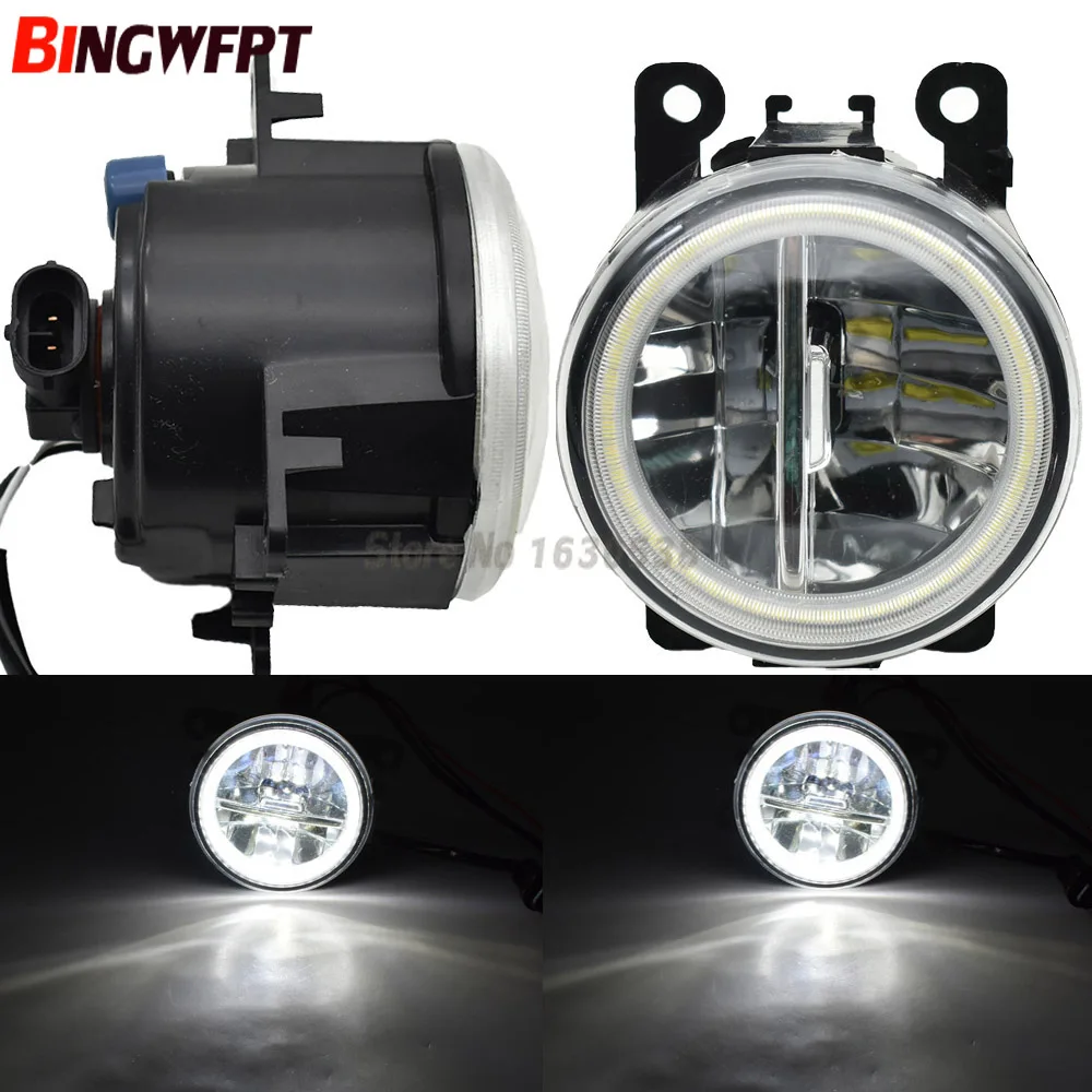 

2pcs Car LED Lamp H11 Fog Light with Angel Eye DRL Daytime Running Light 12V For Mitsubishi ASX 2013 2014