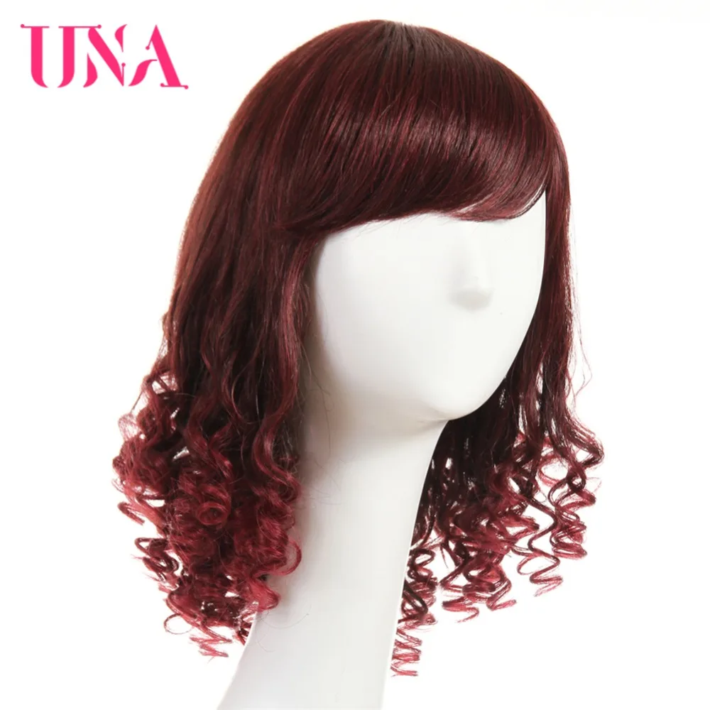 UNA бразильские Фунми вьющиеся человеческие волосы парики не Реми волосы 1" парик моно веб-топ цвет#1# 1B#2#4#27#30#33# 99J# ошибка#350#2/33