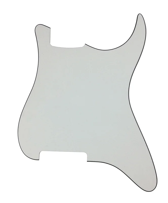 Pleroo на заказ гитарные детали-для нас без винтовых отверстий Стандартный St Blank Guitar pickguard Scratch Plate - Цвет: 3Ply White