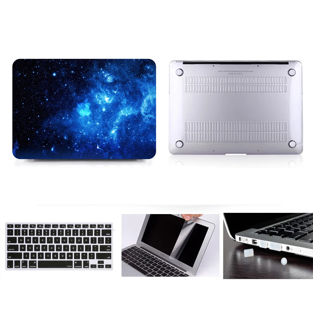 Для MacBook 13 жесткий чехол для Air Pro Reitna Touch bar 11 12 15 + крышка клавиатуры защита экрана