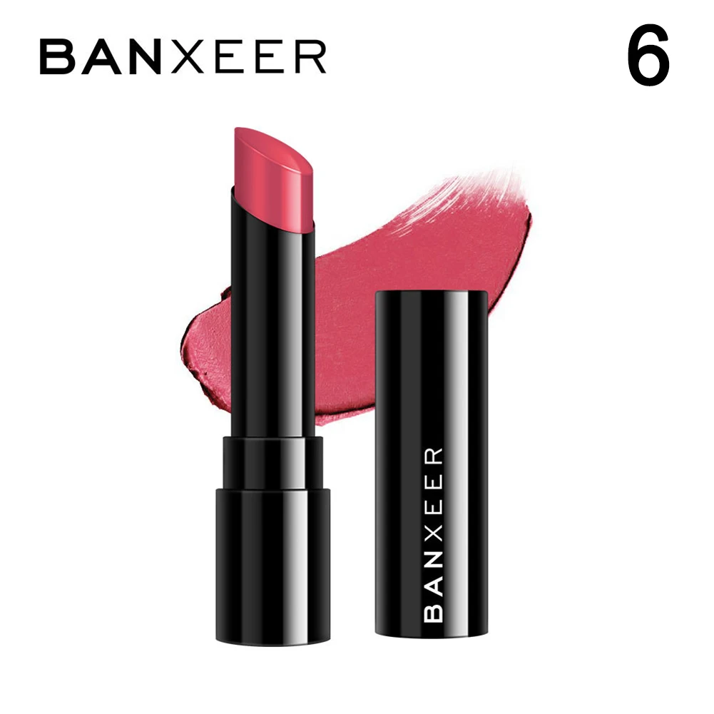 BANXEER, Прямая поставка, матовая губная помада, стойкая губная помада с бархатной текстурой, водонепроницаемые аксессуары, косметика, красота, инструменты SMJ - Цвет: 6