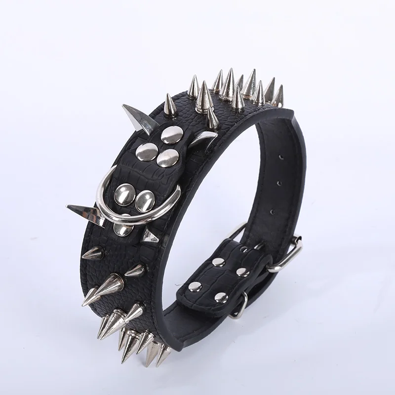 Buy Dog Pet Puppy Cat Collar Spiked Studded PU leather