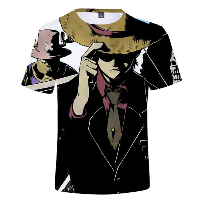 Футболка мужская цельный 3D с рисунком из Аниме D Luffy Trafalgar Law смешные футболки