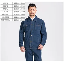 10 ковбойский Рабочий костюм службы труда мужская одежда хлопок сварки анти ожоги мульти карман толстые сварщик прямая униформ