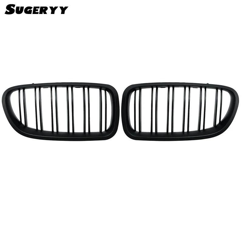 

SUGERYY 1 Pair For BMW 5 Series F10 F18 2010-2015 Matte Black M Color Kidney Double Slat Line Car Grill Grille Car-styling
