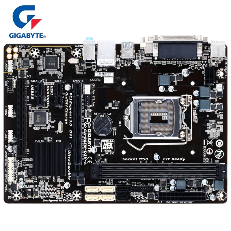 

Gigabyte GA-B85m-D3V-A оригинальная материнская плата LGA 1150 DDR3 USB3.0 16G B85 B85M-D3V в настольных SATA III системная плата Б/у
