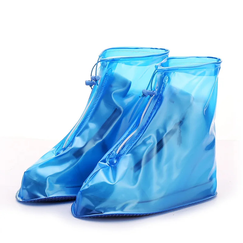 Waterproof Rain Shoe Covers Flat Ankle Boots Cover Thicker Non-slip Platform Rain Boot Transparent Women Men Rubber Rain Shoes  (2)