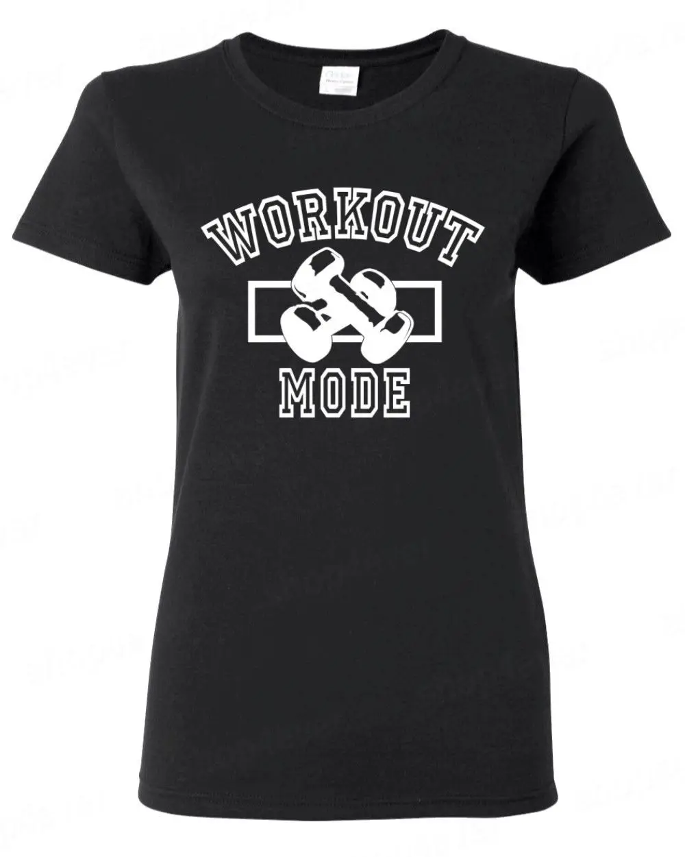 Workout Mode WOMEN T SHIRT Motivation Gymer Workout Trainer Fitness Tee