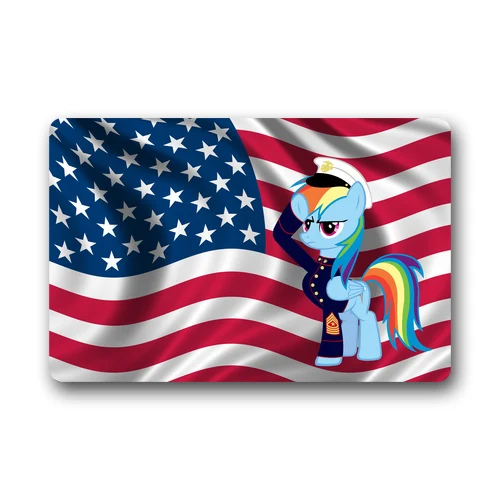 My Little Pony Rainbow Flag Custom Rug Bathroom Carpet Doormat Indoor