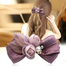 Новинка, корейская мода, Ткань банта, цветок, весна, заколка, для взрослых, топ, заколки, ручная работа, аксессуары для волос для женщин, свадьба