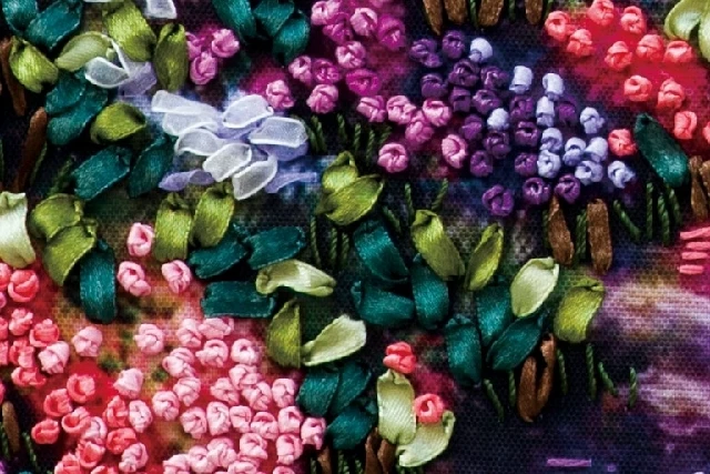 Цветущий сад шелковая лента вышивка 3D холст картина атласная Вышивка крестиком комплект вышивка рукоделие подарок DIY домашний декор