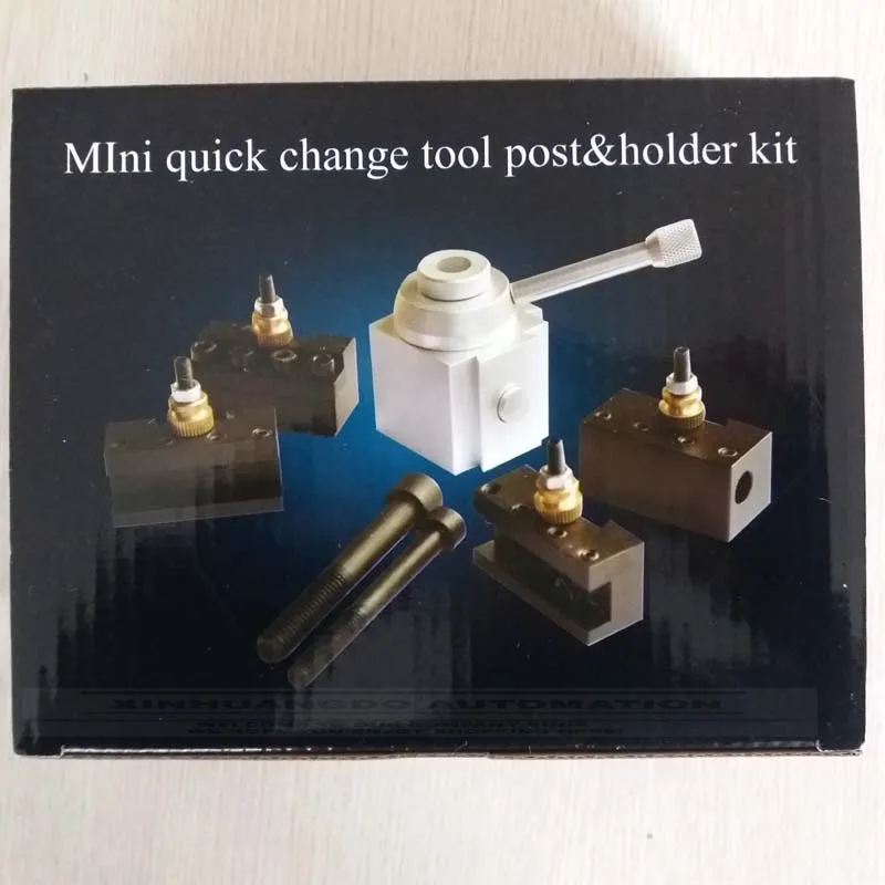 Mini Metal Quick Change Tool Post Holder Boring / Turning Facing Kit Set for Table Hobby Lathes | Инструменты