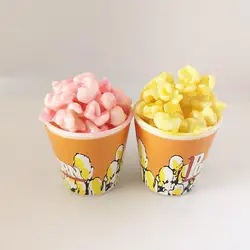 Mini Cubo de palomitas de maíz en miniatura para niños, juguetes de utilería para decoración de comida, Blyth, escala 1/6, 1 unids/lote