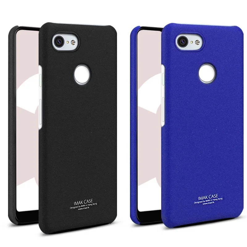 

sFor Google Pixel 3 Case IMAK Frosted Plastic Back Cover Case For Google Pixel 2 3 XL Cover With Ring Holder
