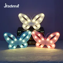 Jiaderui 3D Marquee Butterfly Led Night Light Christmas Table Lamps for Kids Children Gift Wedding Party Room Decoration