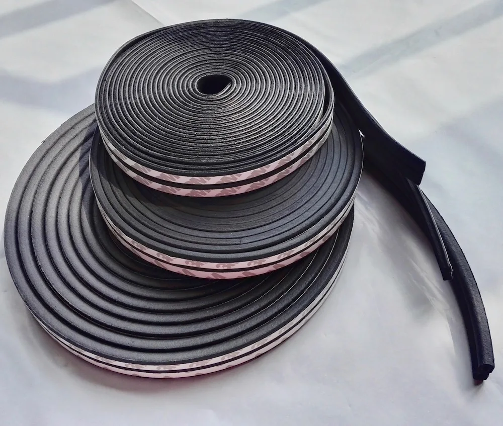 Door Window EPDM Rubber Adhesive Sealing Strip Sliding Screen Sash Cupboard Wardrobe Closet