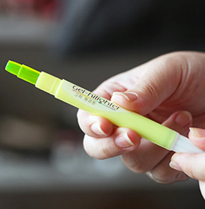 Маркер плоский однотонный для письма 6 цветов|highlighter pen|highlighter pen brandssolid marker |