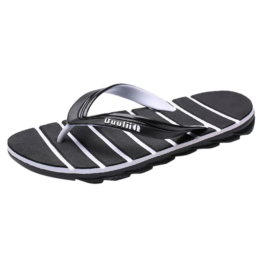 

SAGACE Men Summer Flip Flop Slipper 2019 Simple Casual Outdoor Non-Slip Beach Slipper Solid Wild Leisure Flat Sandal Fe27