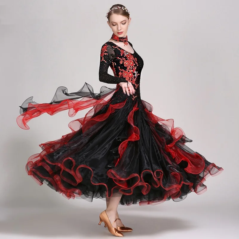 Lady Waltz Dancing Dress Female Ballroom Dance Dress Girls Royaldancing