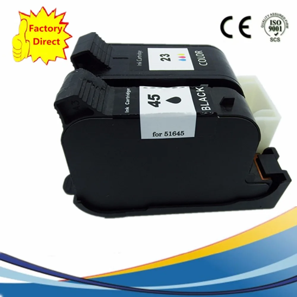 

2 x Ink Cartridges For HP 45XL 23XL HP45XL HP23XL Designjet 1125c 710 710c 712 712c 720 720c 722c 815c 880c 890c 890cse 895cse