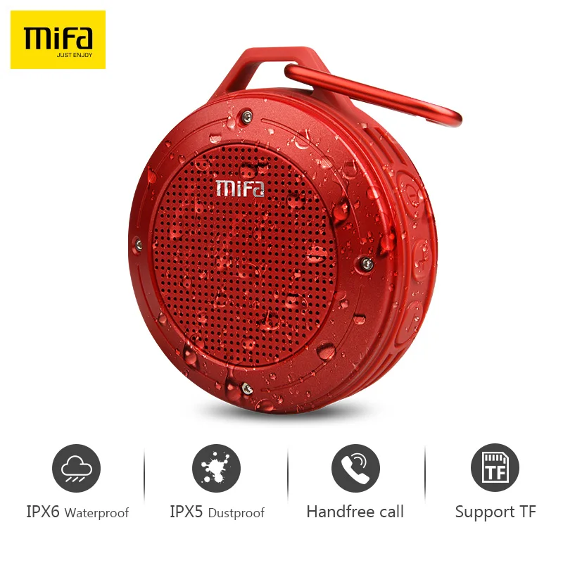 MIFA F10 беспроводной Bluetooth динамик Встроенный Микрофон Стерео IXP6 водонепроницаемый