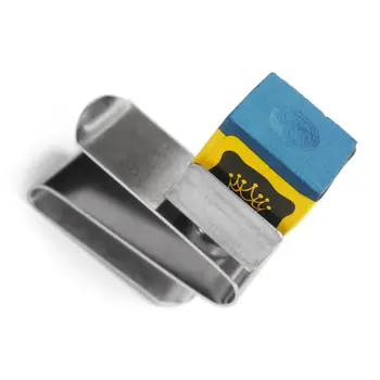 

1PCS Snooker Billiards Chalk Holder Pool Chalk Holder Stainless Steel Cue Chalk Clip Snooker Magnetic Belt Clip Chalk Holder