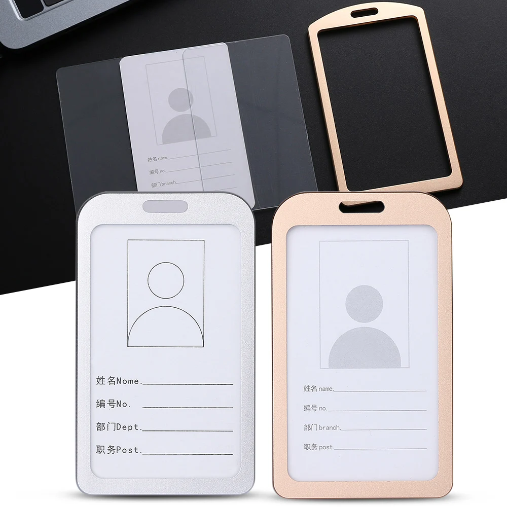 Chic Aluminum Alloy Work ID Card Holders 1PCS Details Concept