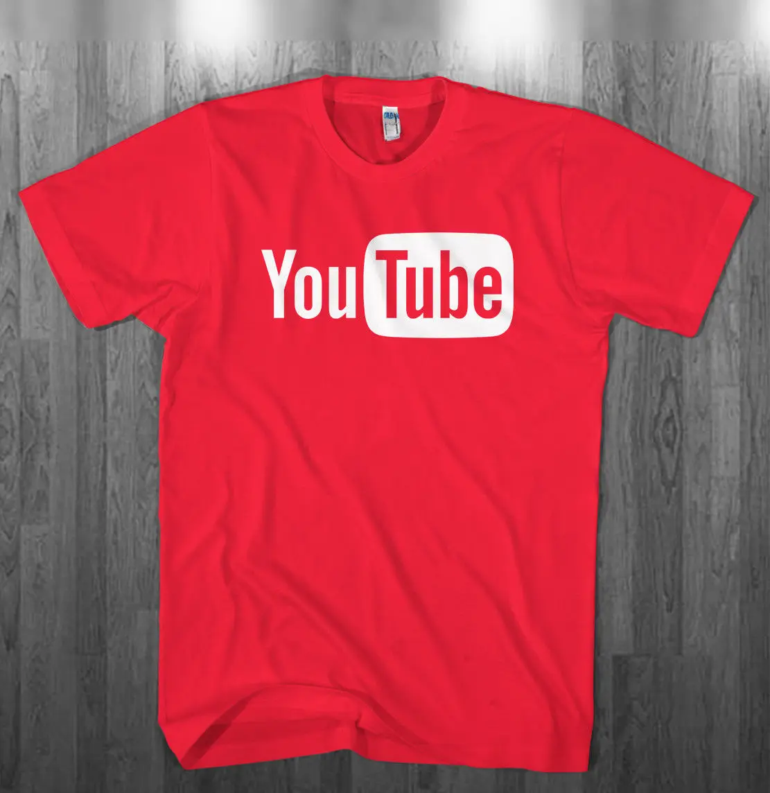 Футболка с логотипом YouTube You Tube broadcast youtuber красная Повседневная футболка
