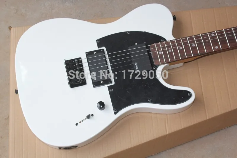 Chinese Factory musical Instruments Custom NEW TL solid body EMG pickup standard white electric guitar black Pickguard 424 | Спорт и