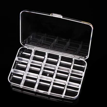15 Grids Detachable Plastic Storage Box Nail Art Powder Paillette Rhinestone Empty Storage Case Container