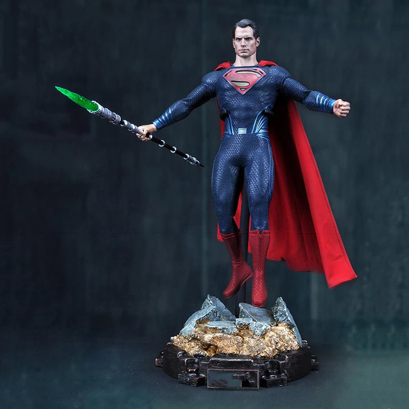 

1/6 Scale Super Hero Spear Kryptonite Spear Arms Meteorite or platform stand base station For Action Figure Doll Accessories