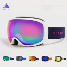 Векторные брендовые лыжные очки для мужчин и женщин, противотуманные очки UV400 для катания на лыжах, сноуборде, большие сферические маски, очки для сноубординга