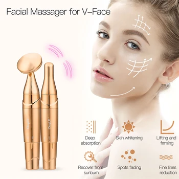 

2In1 Facial Massager Eye Roller High Frequency Vibration Face Lifting Firming Anti Aging Dark Circle Remover Skin Care Tools P00