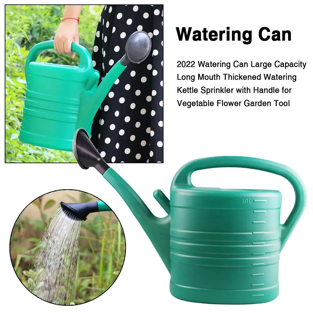 5L/8L Sprinkler Regador Rega Chaleira Grande Capacidade de Boca Longo Engrossado Com Alça Para Flor Vegetal Ferramenta de Jardim|Galão de água| | -