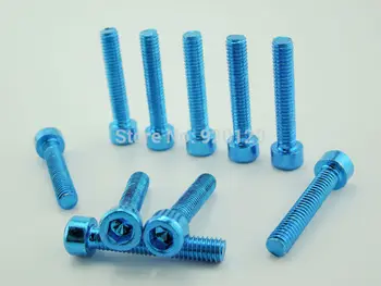 

Blue Motorcycle Decoration Screw Bolts M6mm x 36mm
