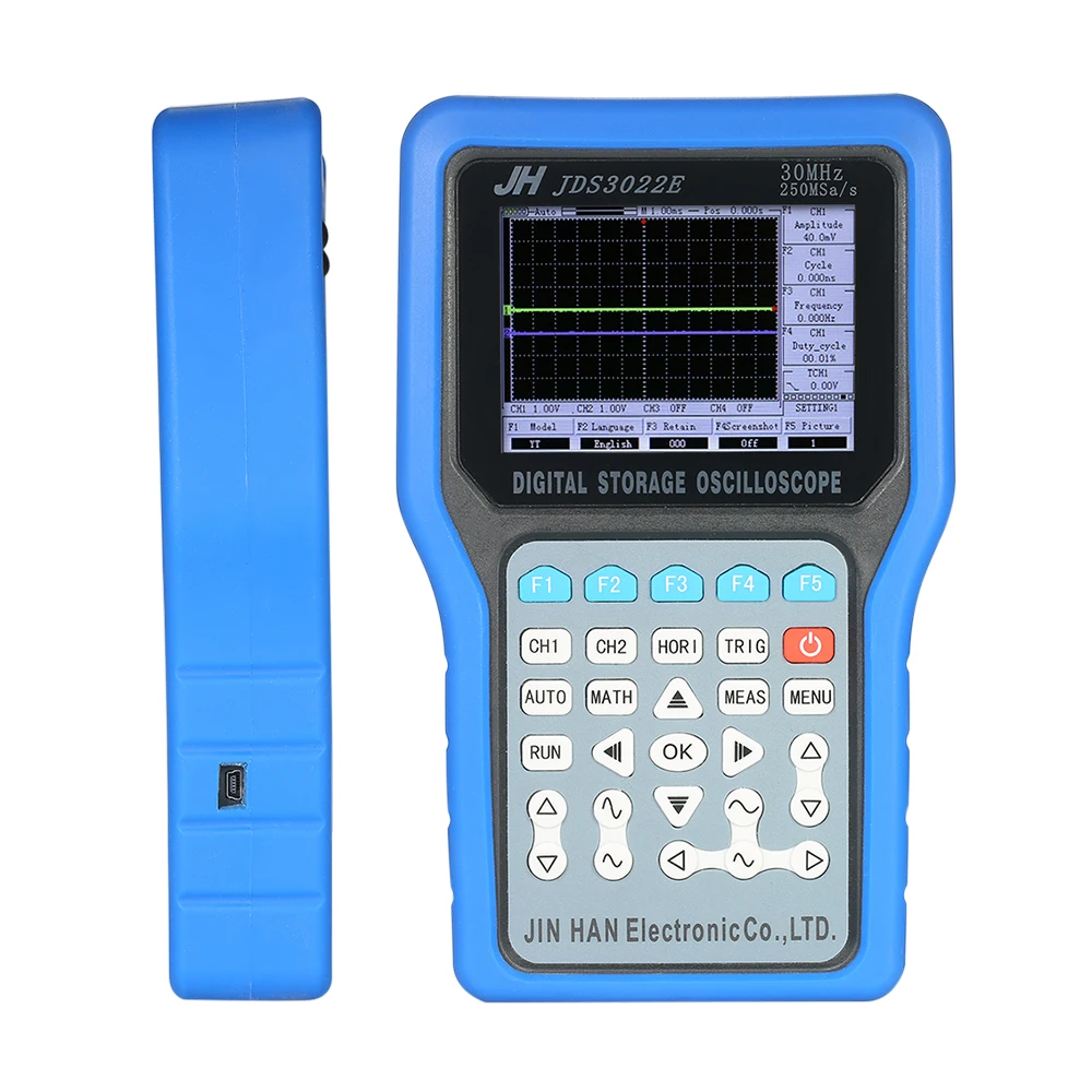 

Professional Handheld Digital Storage Oscilloscope 2 Channels Scope Meter 50MHz 500MSa/s with Signal Generator
