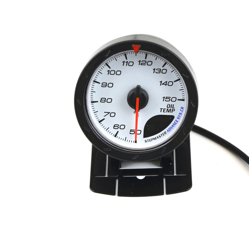 2.5" 60MM Oil Temp Temperature Gauge Meter White Face With Logo