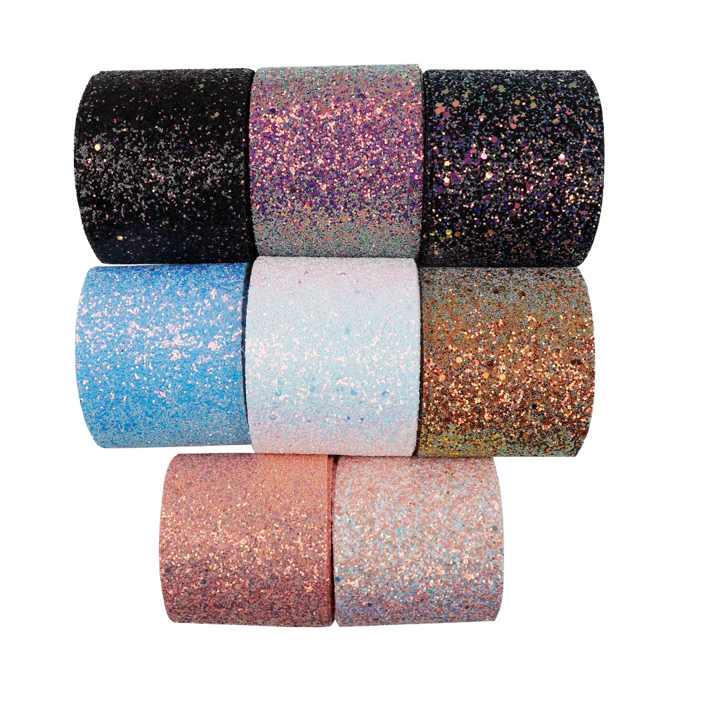 

1 Yard 3"(75mm) New Glitter Ribbon Shiny BlingBling Fabric Soft Tape Gift Packaging Home Textile DIY Hair Bows Accessories
