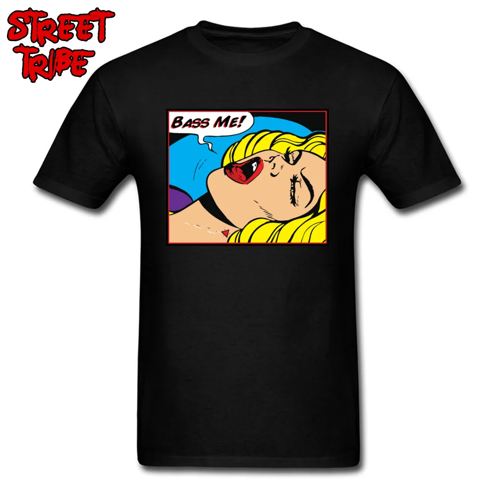 Cool Bass Me O-Neck T-shirts Fall Tops & Tees Short Sleeve for Men Oversized Pure Cotton Casual T Shirts Drop Shipping Bass Me black