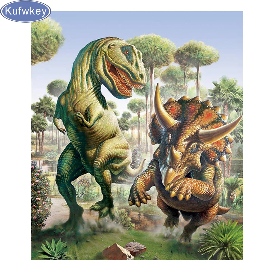 

Dinosaur "picture Diamond Embroidery, Diamond Painting Cross Stitch, Water Diamond Full square Diamond Mosaic Kit