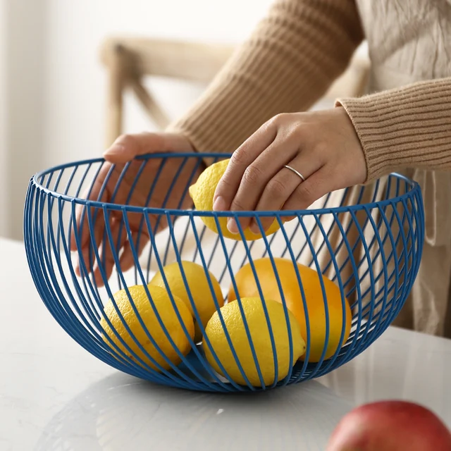 Nordic Modern Design Metal Fruit Basket Storage Rack Vegetable Nordic Modern Design Metal Fruit Basket Storage Rack Vegetable Snack Organizer Table Bowl Dining